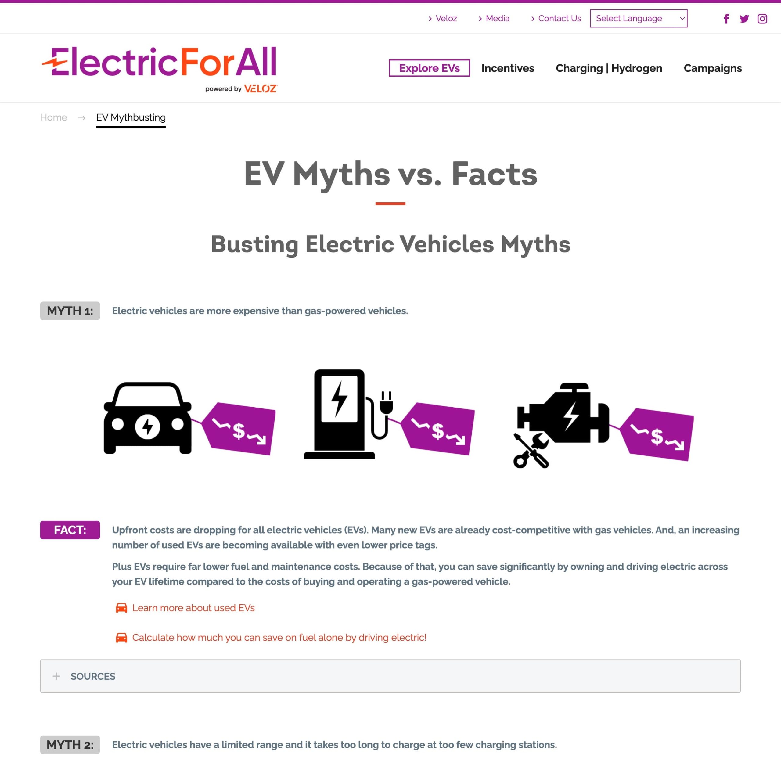 EV Myths Screenshot